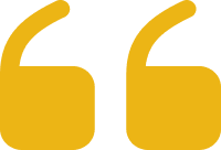 Yellow quotation marks on a black background.